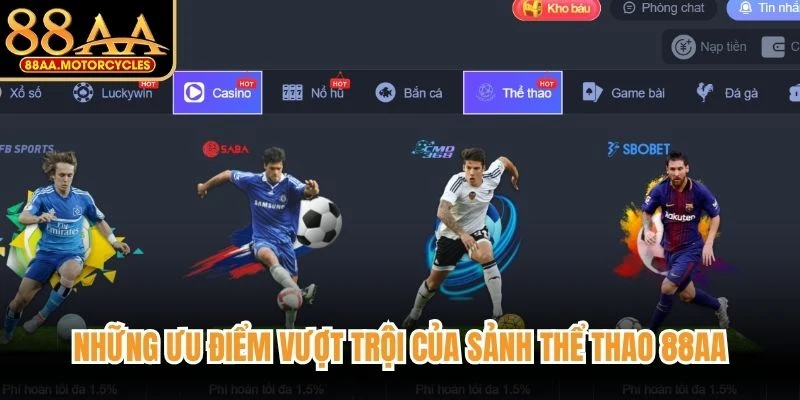 Những ưu điểm vượt trội của sảnh thể thao 88AA